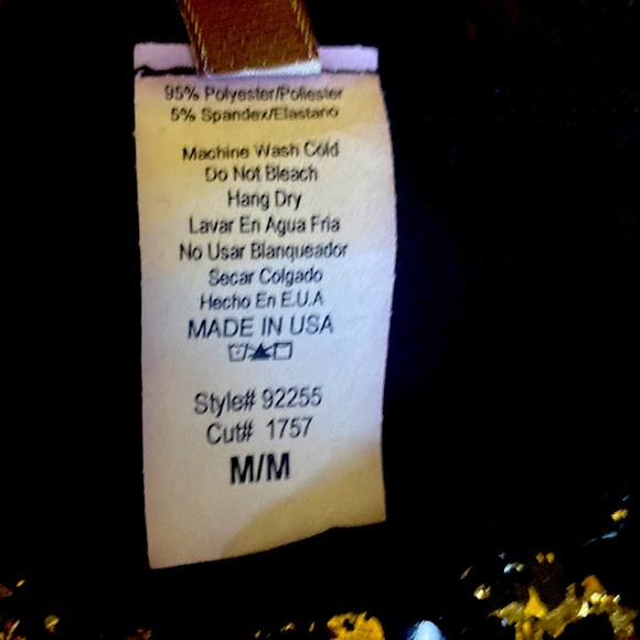 Eien USA Black and gold sequined tunic…size medium - Picture 8 of 10